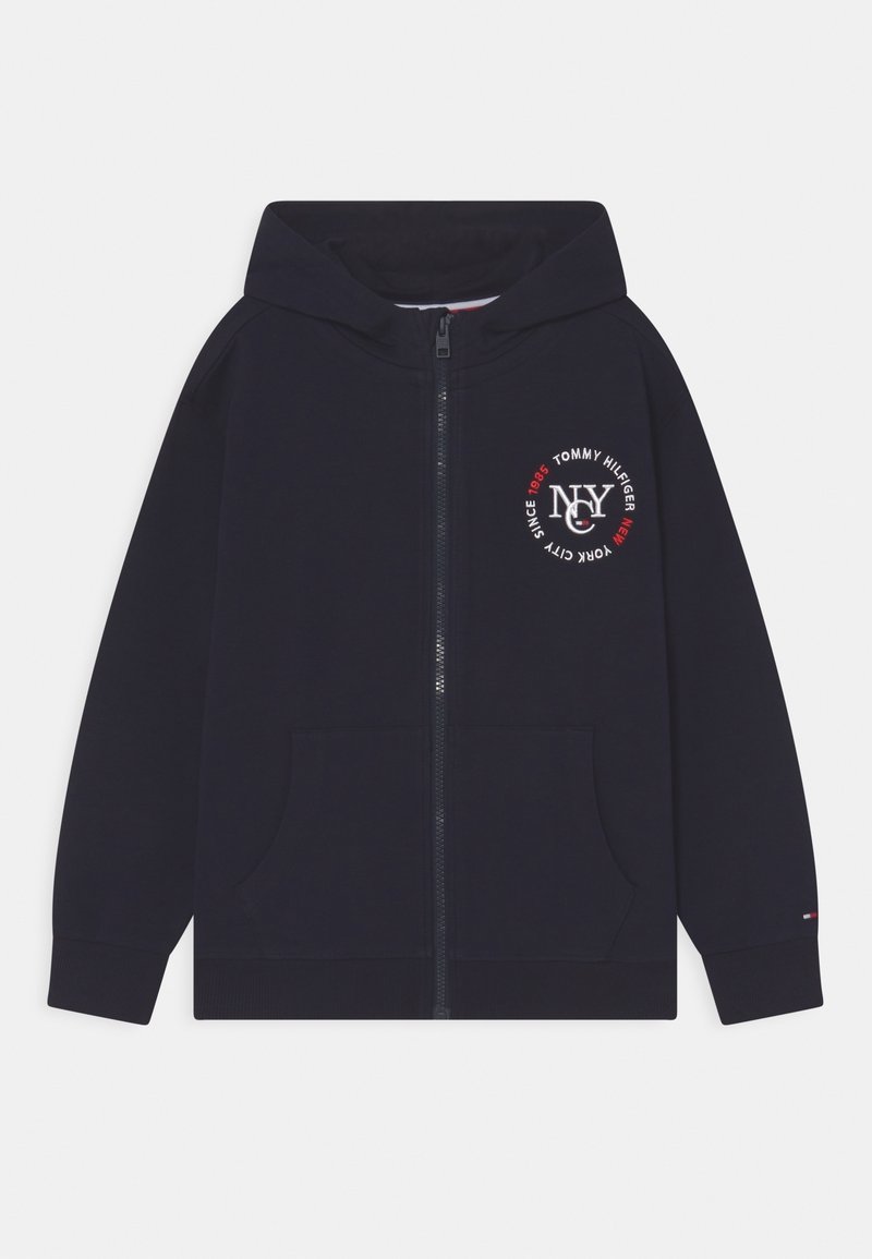 Tommy Hilfiger TIMELESS ZIP THROUGH - Jersey con capucha - desert sky