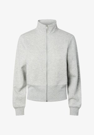 Pieces, ZIPPED SWEATSHIRT PCSALI CHILLI HIGH NECK - Sweatjacke - light grey melange