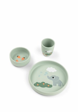 STICK STAY DINNER SET ELPHEE  - Dětská jídelní set - green