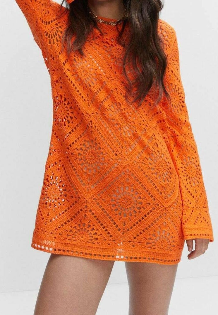 Mango Jumper dress - orange - (Pre-owned) - Zalando.ie