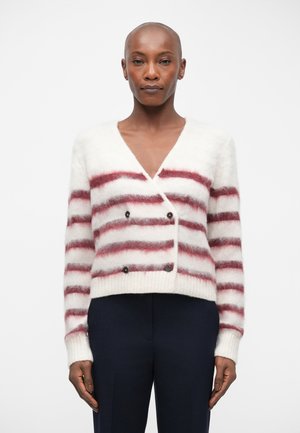 VERONA - Casaco de malha - off white/bordeaux