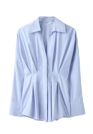 Stradivarius, PLEATED POPLIN SHIRT - Blouse - blue