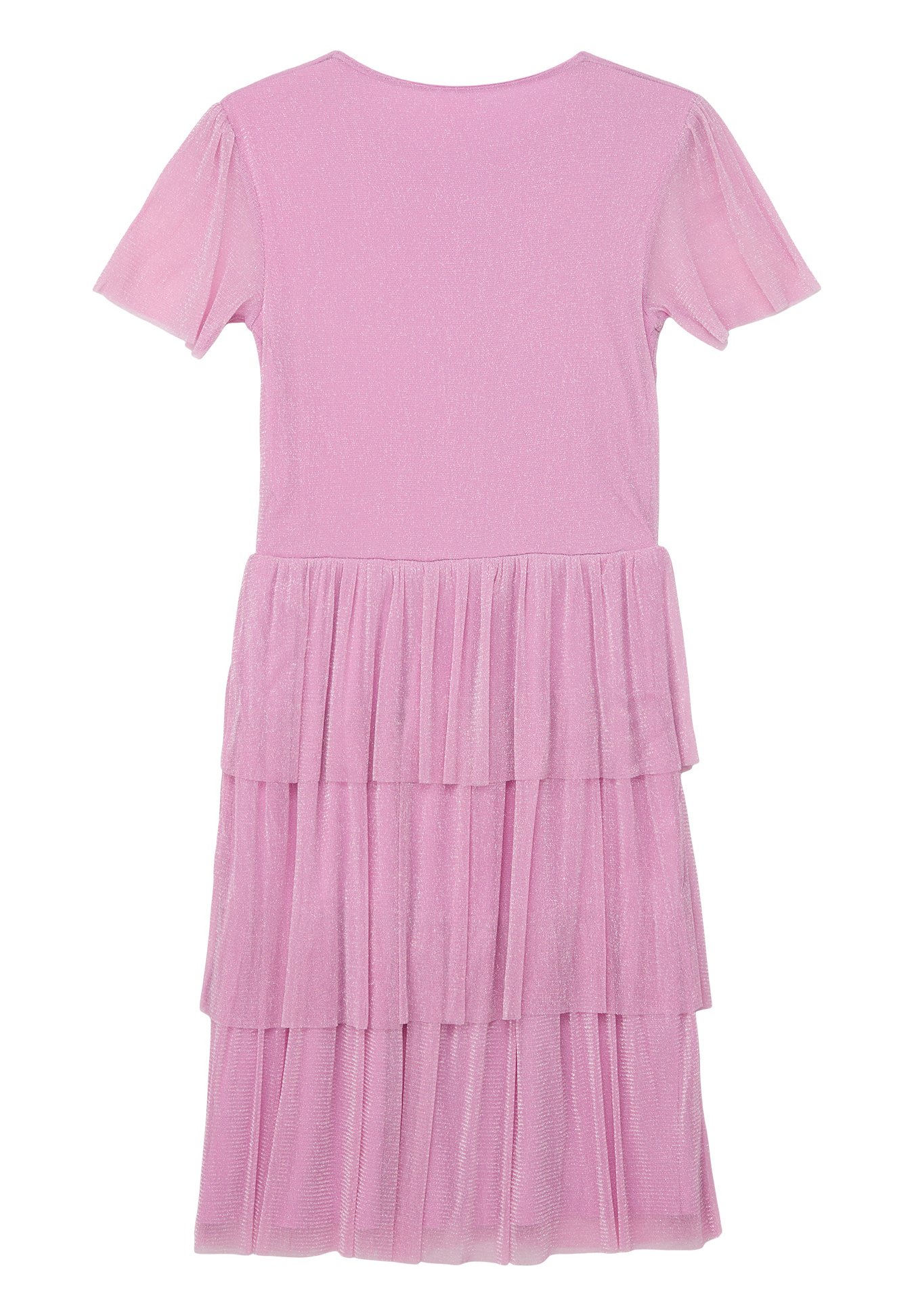 S.Oliver Mädchen Kleid – Mit Rundhalsausschnitt, ärmellos & Volants