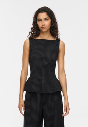 VILA, VIMASTRIBA BOAT NECK - Top - black beauty