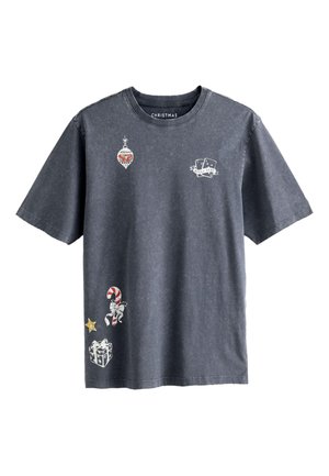 Next REGULAR FIT - CHRISTMAS - T-shirts print - charcoal grey