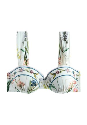 Next REGULAR FIT - WIRED BALCONY BANDEAU BIKINI TOP . - Bikini felső - white floral