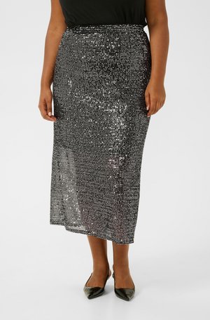 A-linjainen hame - silver sequin