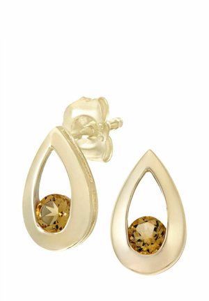 CITRINE TEAR DROP - Kõrvarõngad - yellow gold-coloured