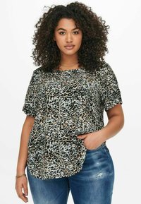 ONLY Carmakoma CARVICA LIFE  - T-shirt med print - cloud dancer