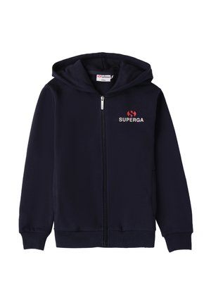 WITH ZIP FASTENING - Zip-up sweatshirt - navy