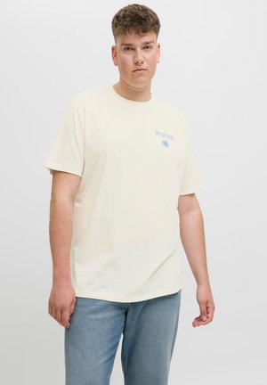 Jack & Jones, Plus Size - T-shirt print - egret