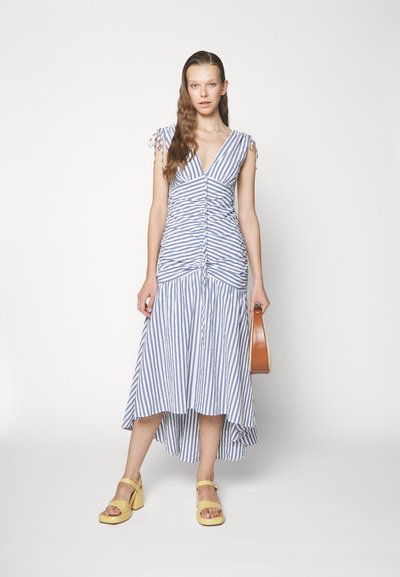 Veronica Beard PERRIN DRESS - Μάξι φόρεμα - washed blue/white