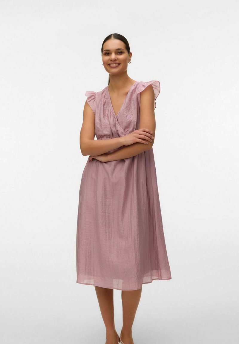 princess polly baby blue dress MAMALICIOUS KLEID MLNINNA UMSTANDSKLEID - Day dress - old rose/light pink
