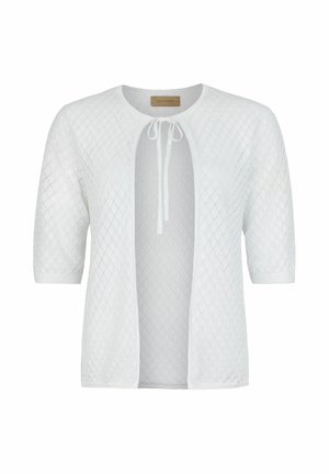 Falconeri, DIAMOND STITCH OPENWORK - Strickjacke - white