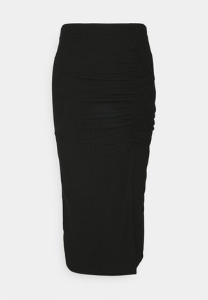 ONLNELLA SLIT SKIRT - Falda de tubo - black