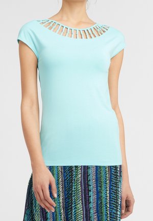 T-shirt med print - turquoise