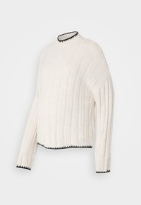MCHICK STITCH HIGHNECK - Pullover - pumice stone/black