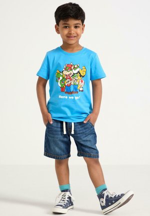 Lindex, LINDEX SUPER MARIO T-SHIRT LINDEX - T-shirts print - light dusty blue