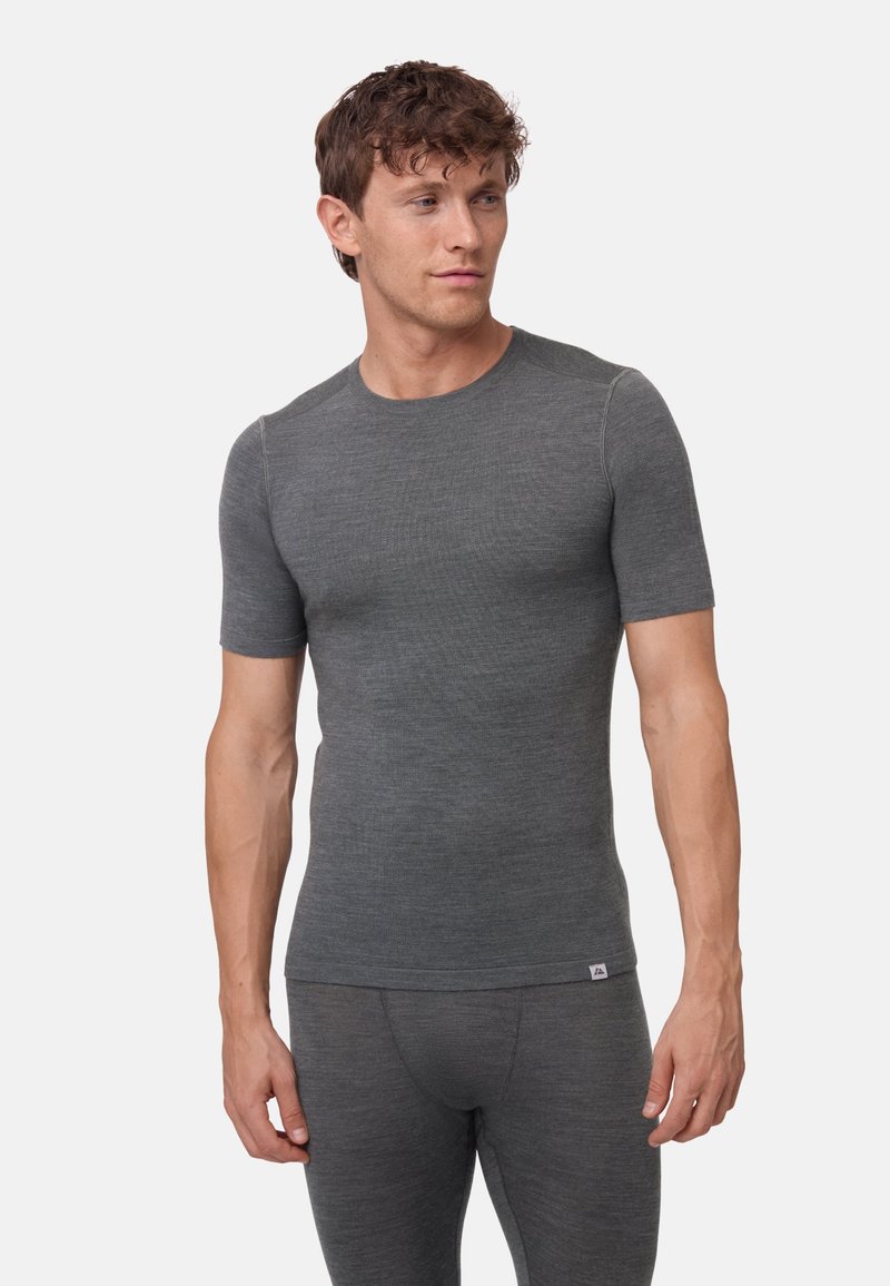 Danish Endurance MERINO SHORT SLEEVE - Jednoduché tričko - dark grey