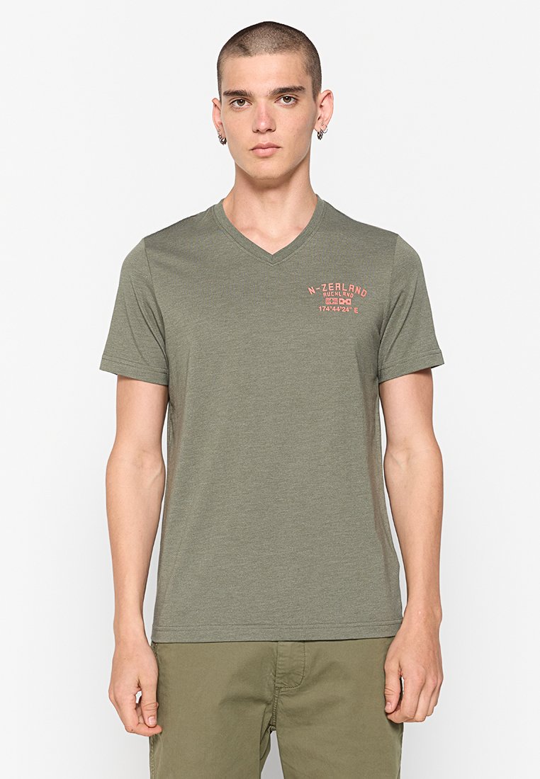 NZA New Zealand Auckland T-shirt print groen NZA New Zealand Auckland T-shirt print groen