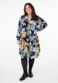 Zizzi MIT BLUMEN - Dnevna haljina - yellow flower aop