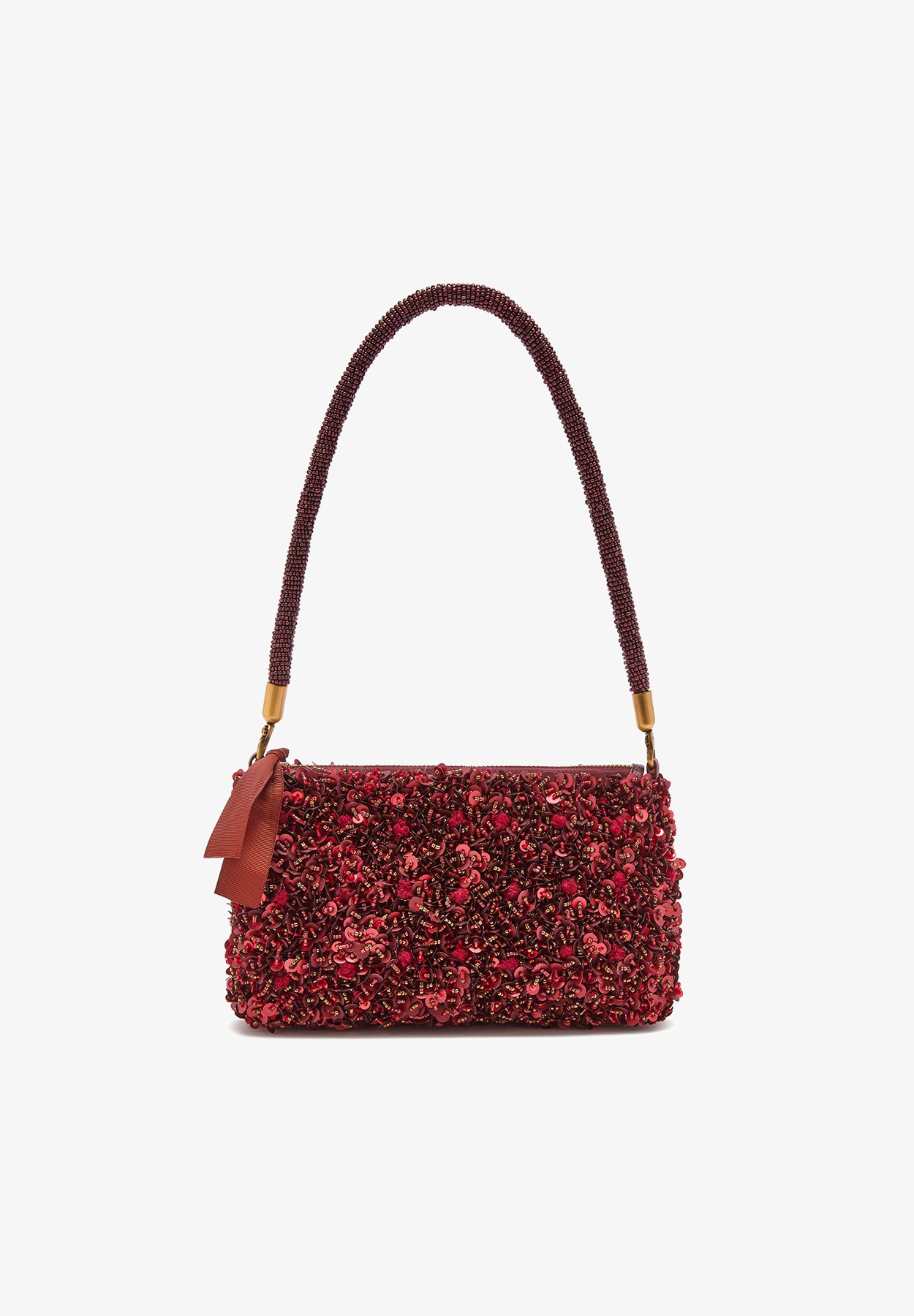 Maliparmi MEDIUM PAILLETTES Borsa a mano red/rosso