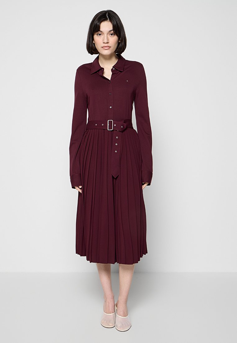 Tommy Hilfiger Blousejurk bordeauxrood
