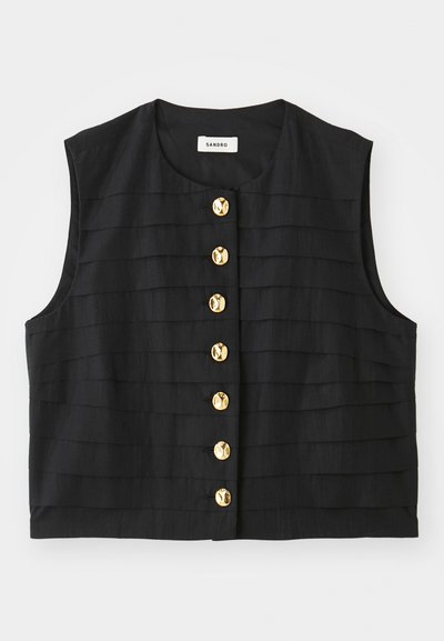 sandro HAUT - Waistcoat - noir