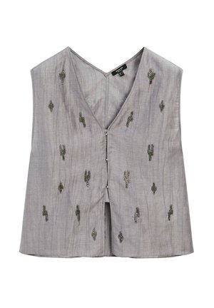 WITH RHINESTONE DETAIL - Bluse - mauve