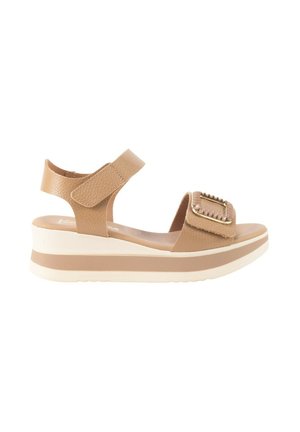 KESLEM, SANDALIAS KESLEM, MUJER - Sandalias con plataforma - arena