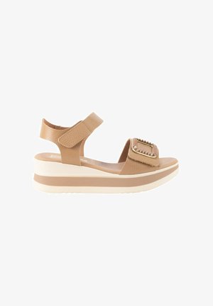 KESLEM, SANDALIAS KESLEM, MUJER - Sandalias con plataforma - arena