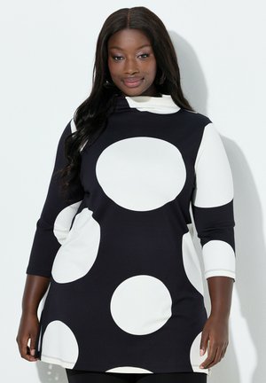 POLKA DOT TURTLENECK - Jerseyjurk - black