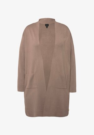 Ulla Popken PLUS SIZE LONG OPEN FRONT - Gilet - sand