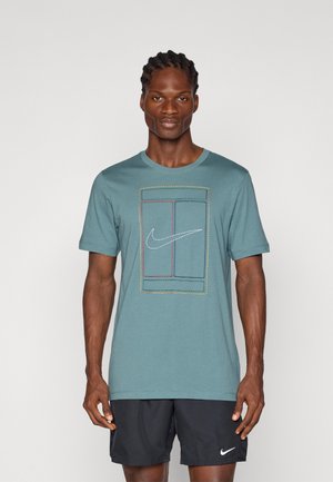 NIKECOURT TEE HERITAGE - Print T-shirt - mineral slate