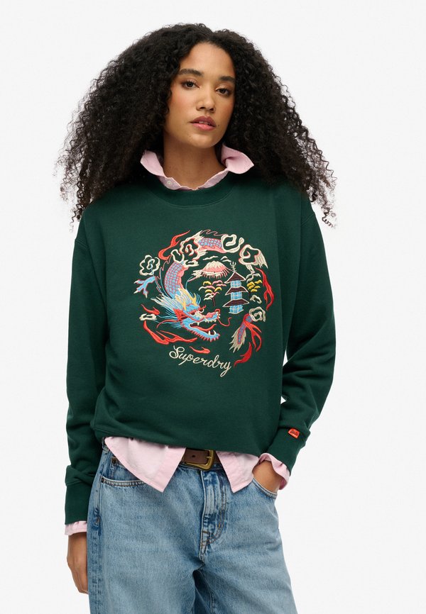 SUIKA EMBROIDERED LOOSE CREW  - Sweatshirt