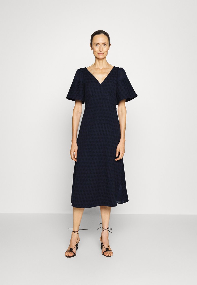 SUMMERY Copenhagen PAISLEY LONG DRESS Jurk peacoat/jet black/donkerblauw Zalando.be