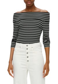 QS OFF-SHOULDER  - Langarmshirt - schwarz