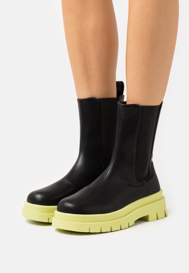 Rubi Shoes by Cotton On Wide Fit WIDE FIT MAZE COMBAT MIDI GUSSET BOOT