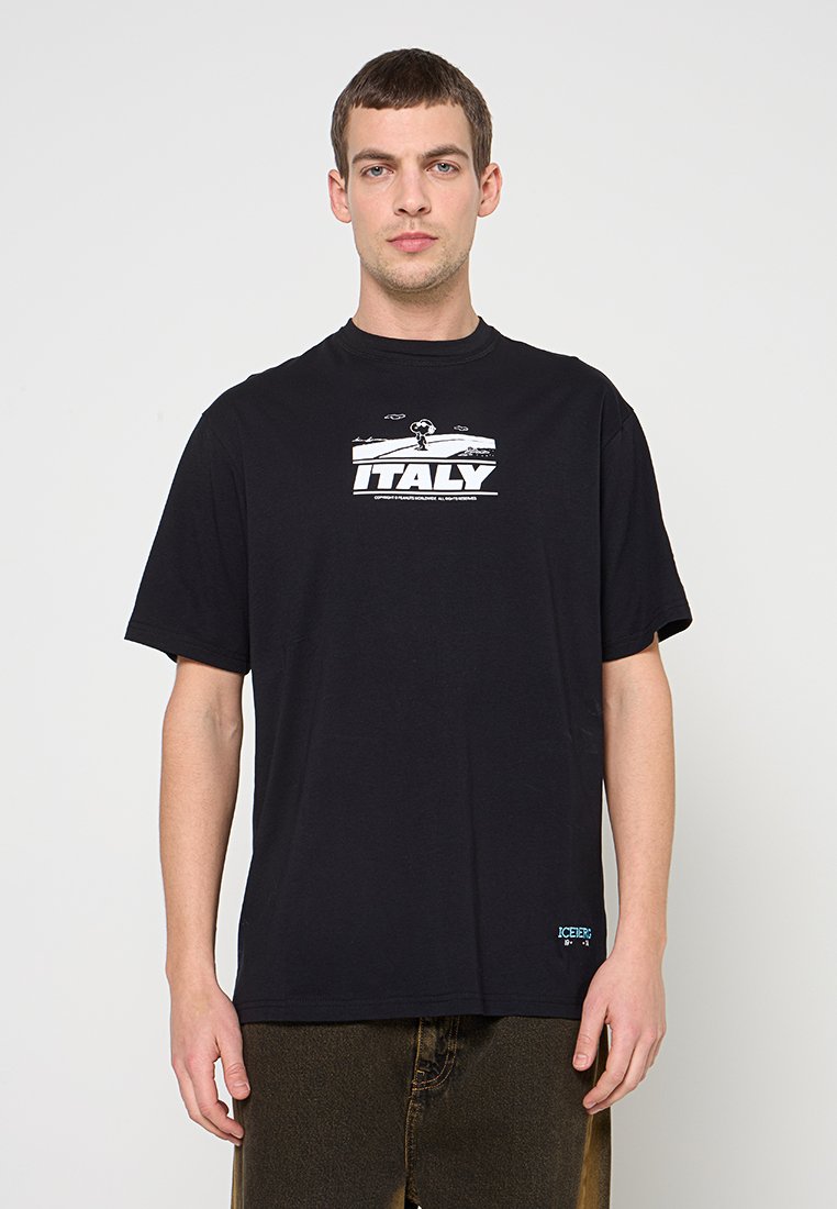 Iceberg T-shirt print zwart