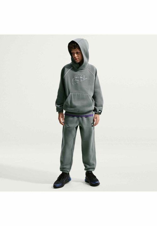Nike SPORTSWEAR OLDER KIDS' FLEECE JOGGERS AIR - Tracksuit bottoms - smoke grey white white — foto 2