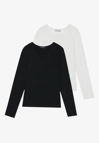 2 PACK  - Top s dlouhým rukávem - black/white