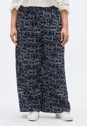 Tommy Hilfiger Curve CURVE RELAXED PURE LINEN TROUSERS - Hlače - dark night navy
