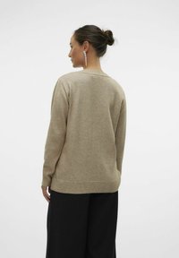 MAMALICIOUS NEW ANNE IRIS - Stickad tröja - natural melange