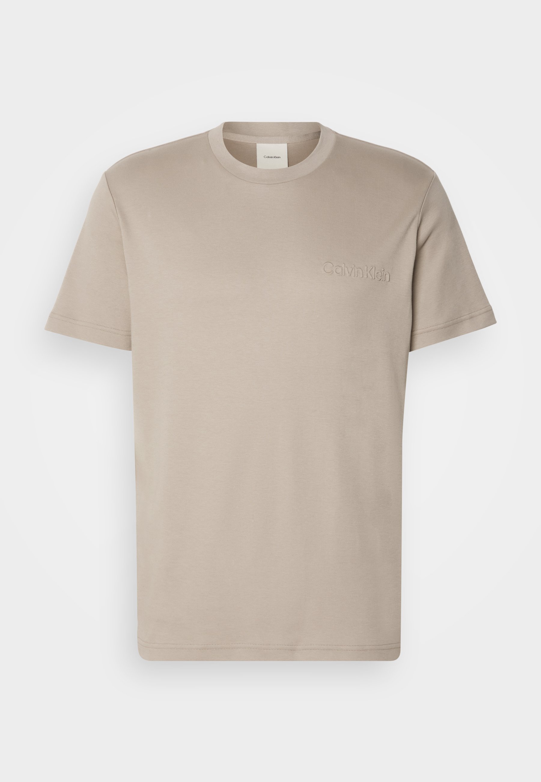 Calvin Klein EMBOSSED LOGO - T-shirt basique - vintage khaki