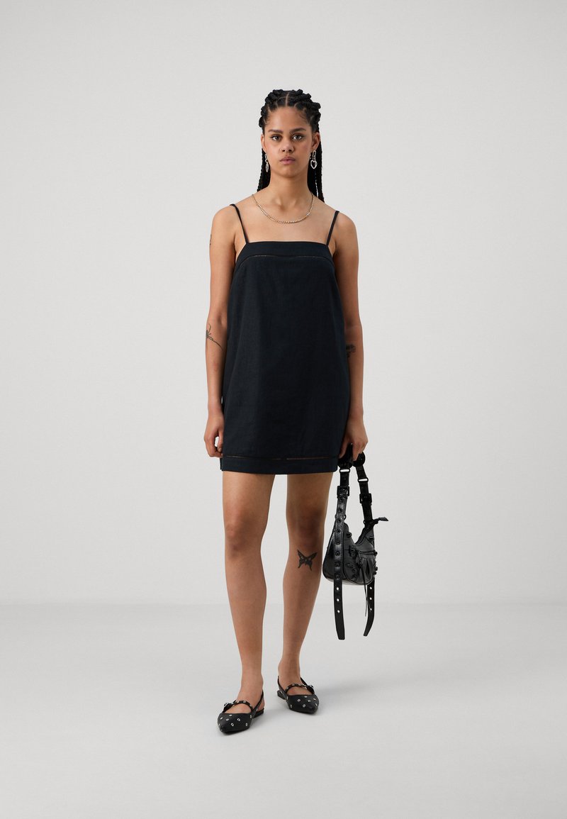 Abercrombie & Fitch TRAPEZE SKORT - Day dress - black beauty/black -  Zalando.ie