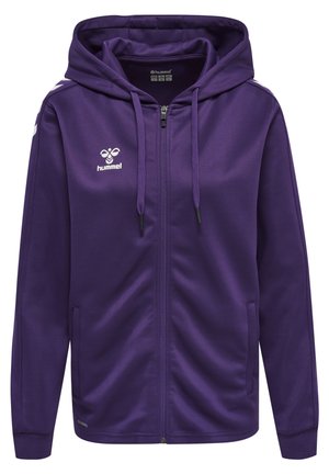 Hummel HMLCORE  - Zip-up sweatshirt - acai white
