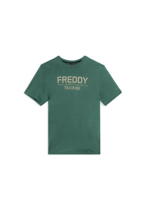 CENTRAL LOGO AND CAMOUFLAGE DETAIL - T-shirt con stampa - green