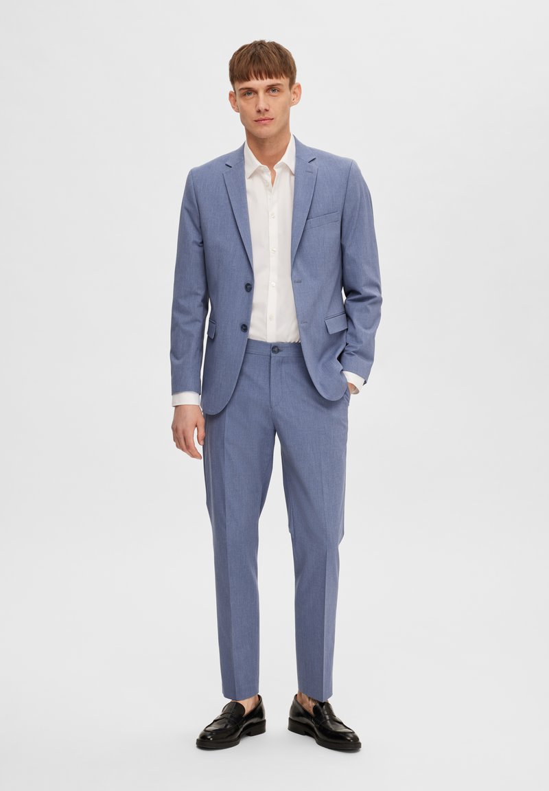 Selected Homme SLHSLIM-OASIS TRS NOOS - Stoffhose - Light Green Melange/hellgrün-meliert