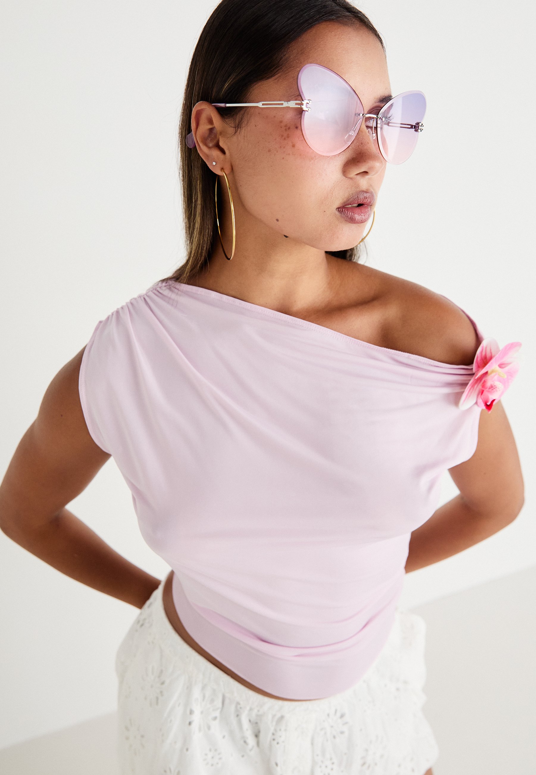 Jaded London DARE TO DRAPE - Print T-shirt - pink - Zalando.co.uk