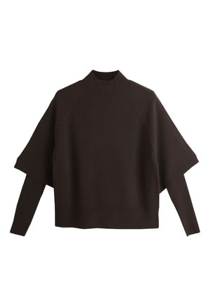 Next, REGULAR FIT - MOCK LAYER PONCHO - Pullover - chocolate brown